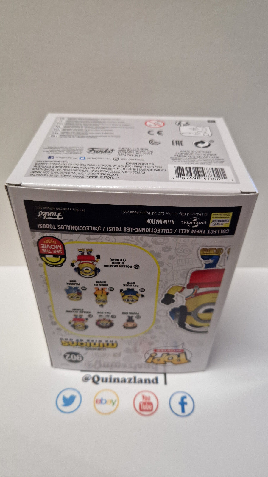 Funko Pop! Minions the rise of gru Banana #902 Roller Skating Stuart (F29)