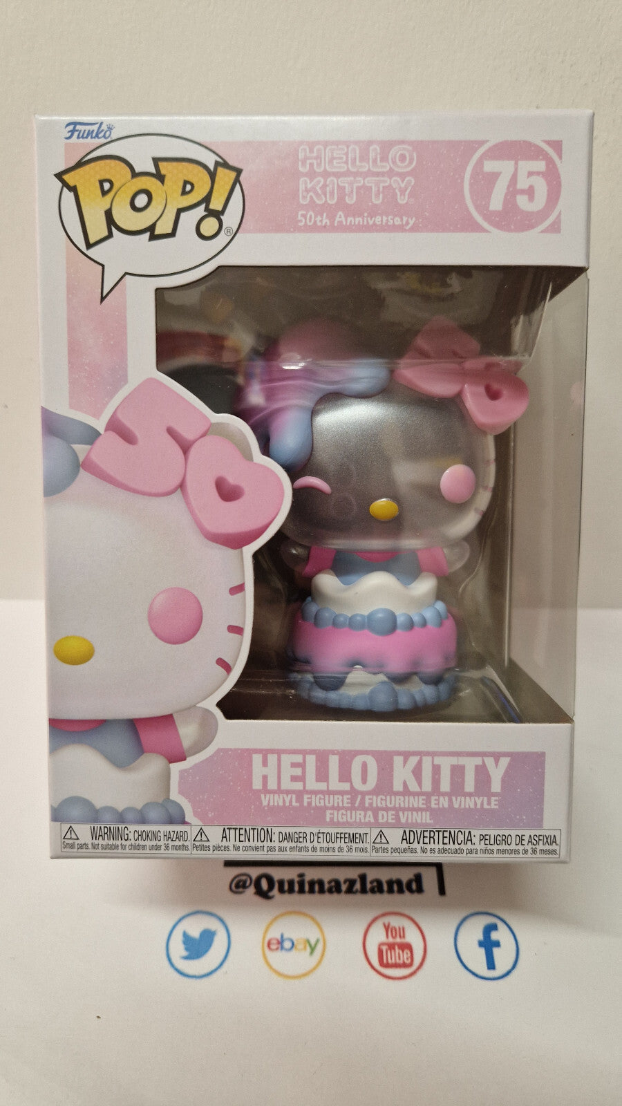 Funko Pop! HELLO KITTY 50EME Anniversaire POP Sanrio N° 75 Hello Kitty  (F21)