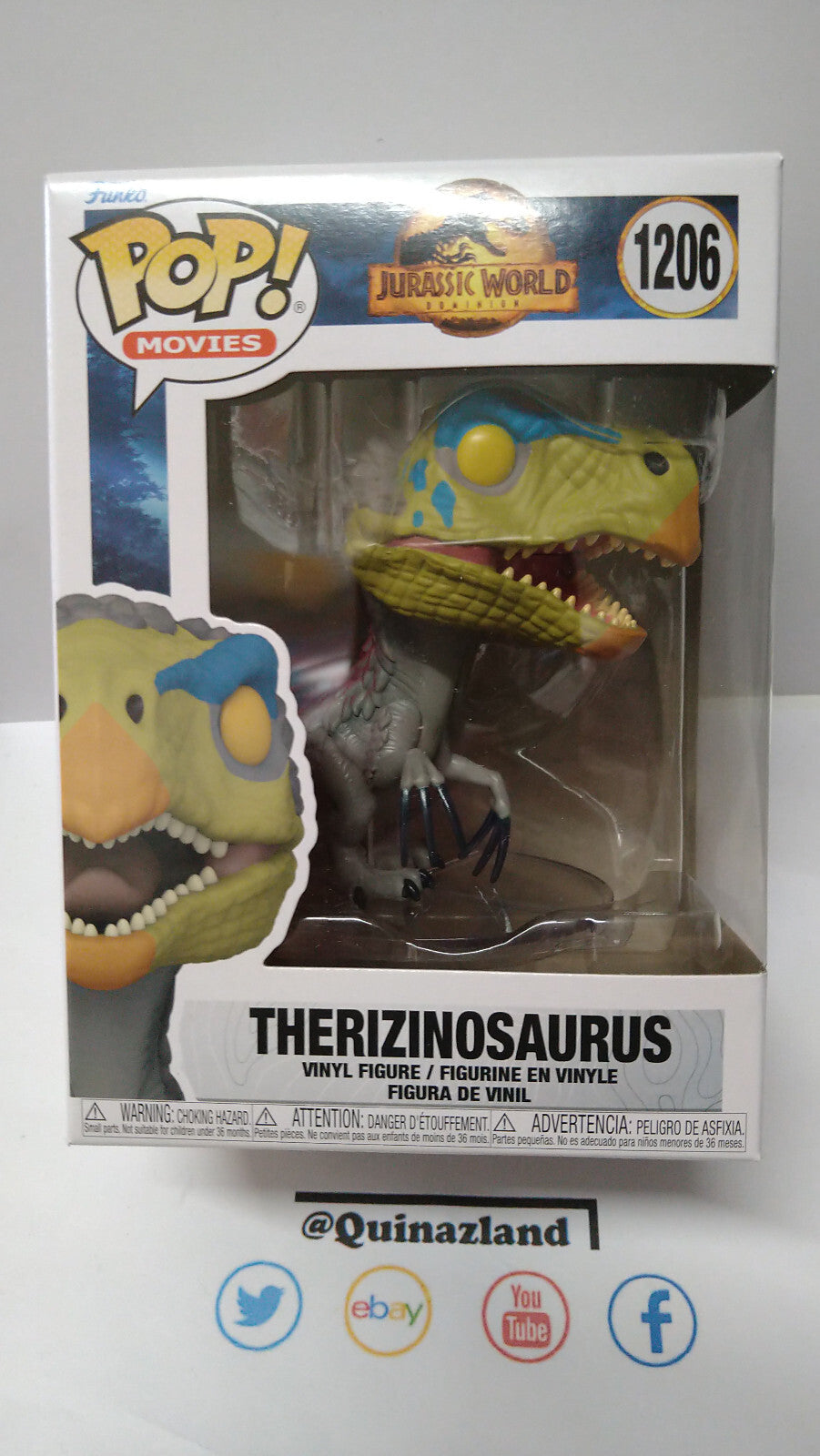 Funko Pop! JURASSIC PARK 2022 #1206 Therizinosaurus (FU17)
