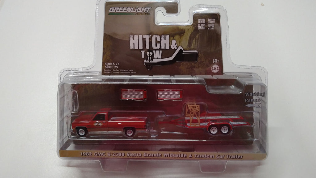Greenlight Hitch & Tow 1982 GMC K-2500 Sierra Grande Wideside with Tandem (C2)