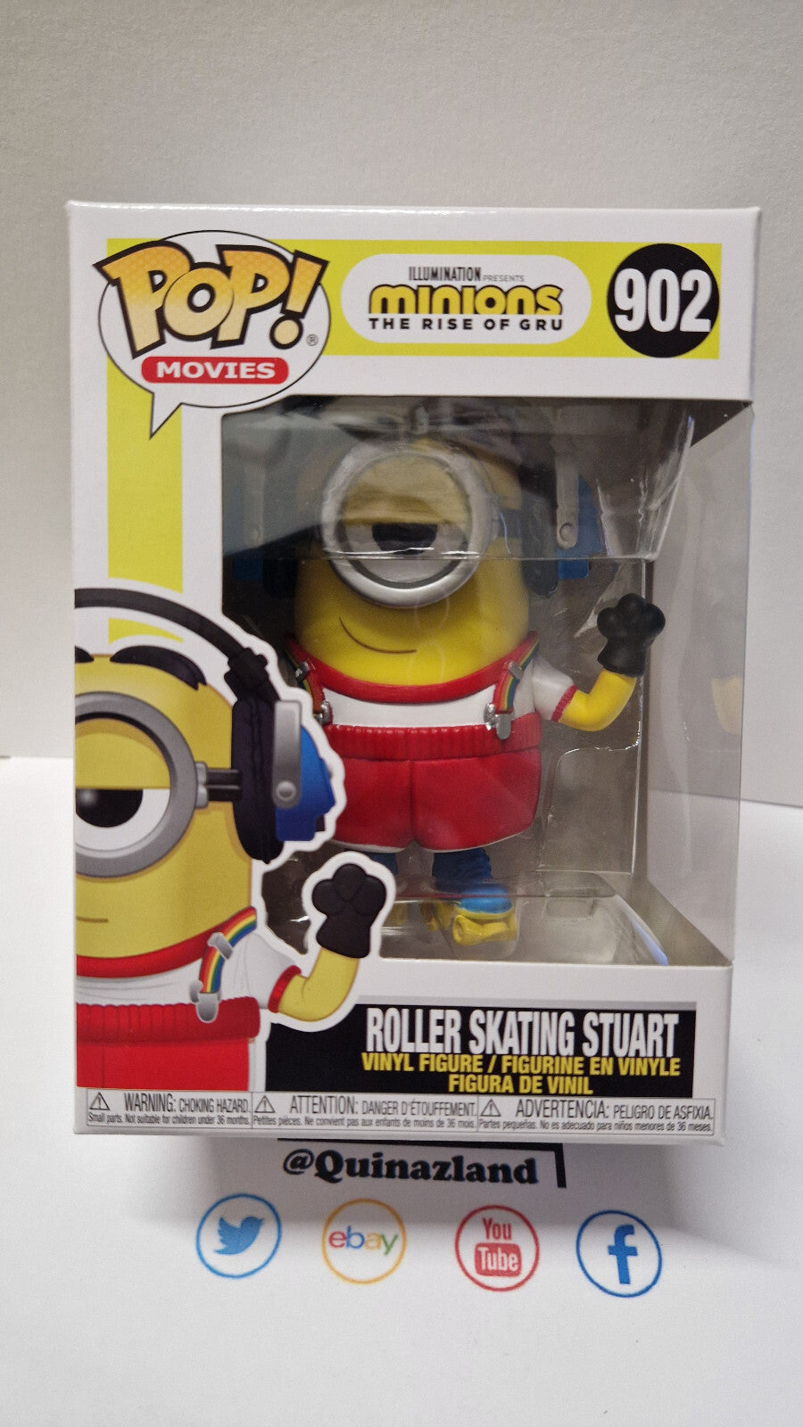 Funko Pop! Minions the rise of gru Banana #902 Roller Skating Stuart (F29)