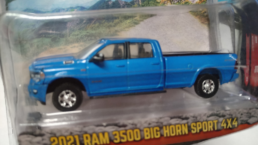 Greenlight All-Terrain 2021 Ram 3500 Big Horn Sport 4x4 in Hydro Blue  (NG65)