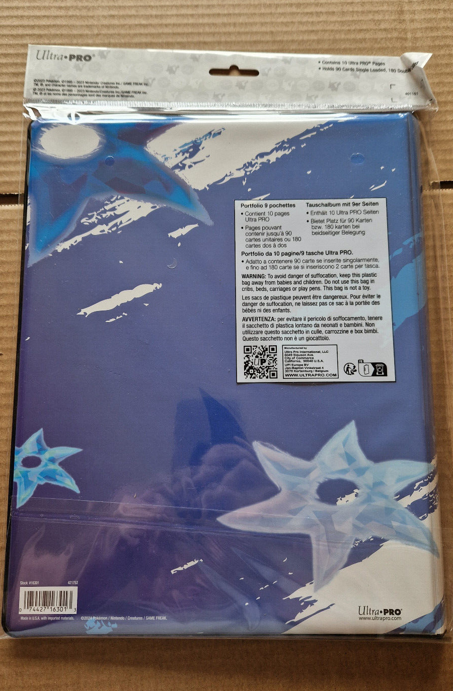 Ultra Pro Pokémon Portfolio A4 9 Cases Amphinobi  jusqu'à 180 cartes