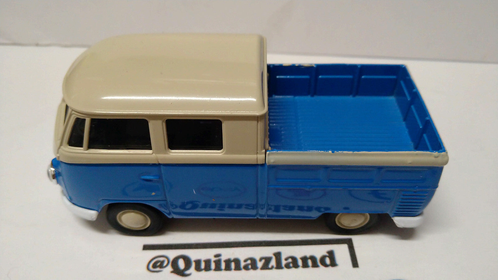 Welly  Volkswagen T1 double cab pickup bleu  (Cart)