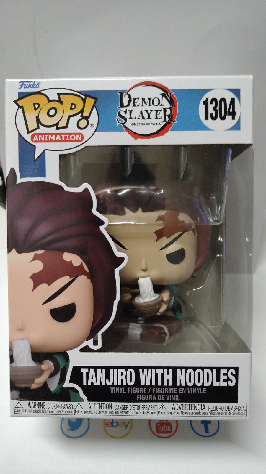 Funko Pop! Demon Slayer Animation N° 1304 Tanjiro avec nouilles (F1)