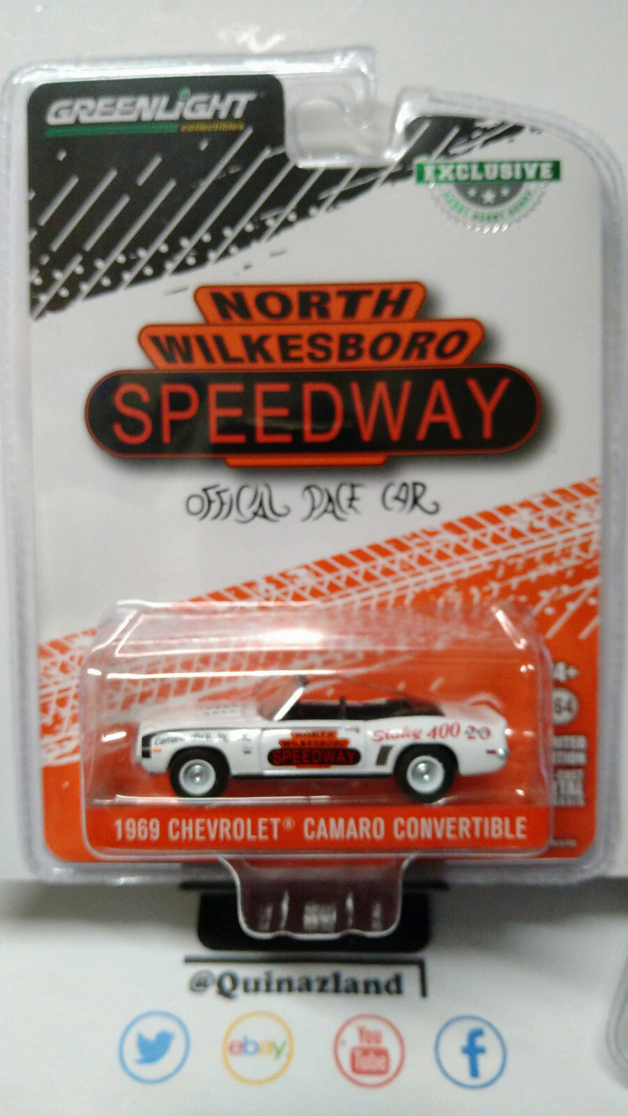 Greenlight 1969 Chevrolet Camaro Convertible North Wilkesboro Speedway (NG09)