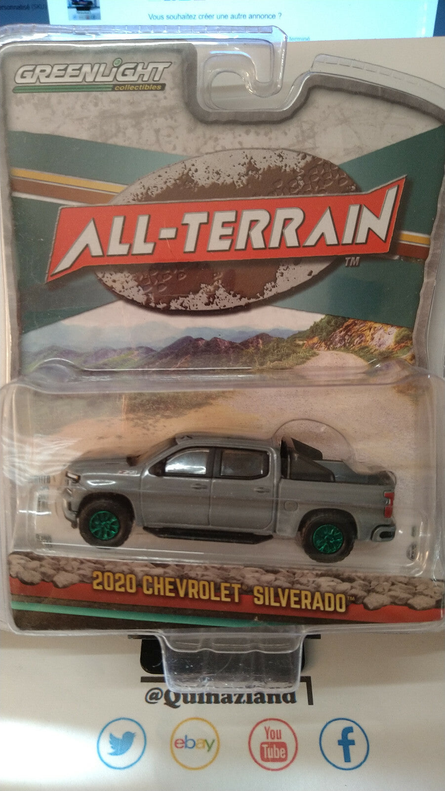 Greenlight All-Terrain 2020 Chevrolet Silverado Chase Green Wheels  (NG41)