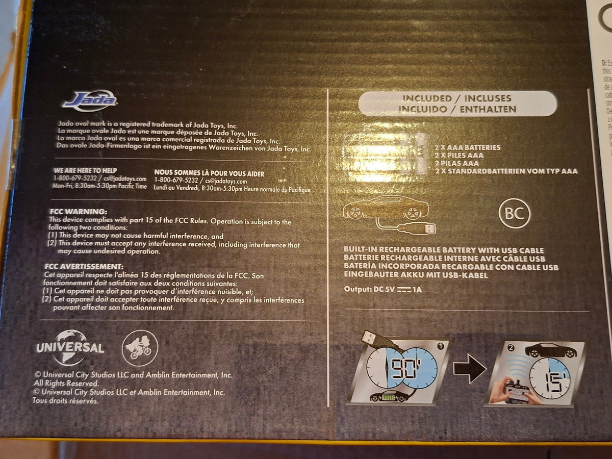 Jada RETOUR VERS LE FUTUR - Time Machine - Voiture R/C 1:16 (ET)