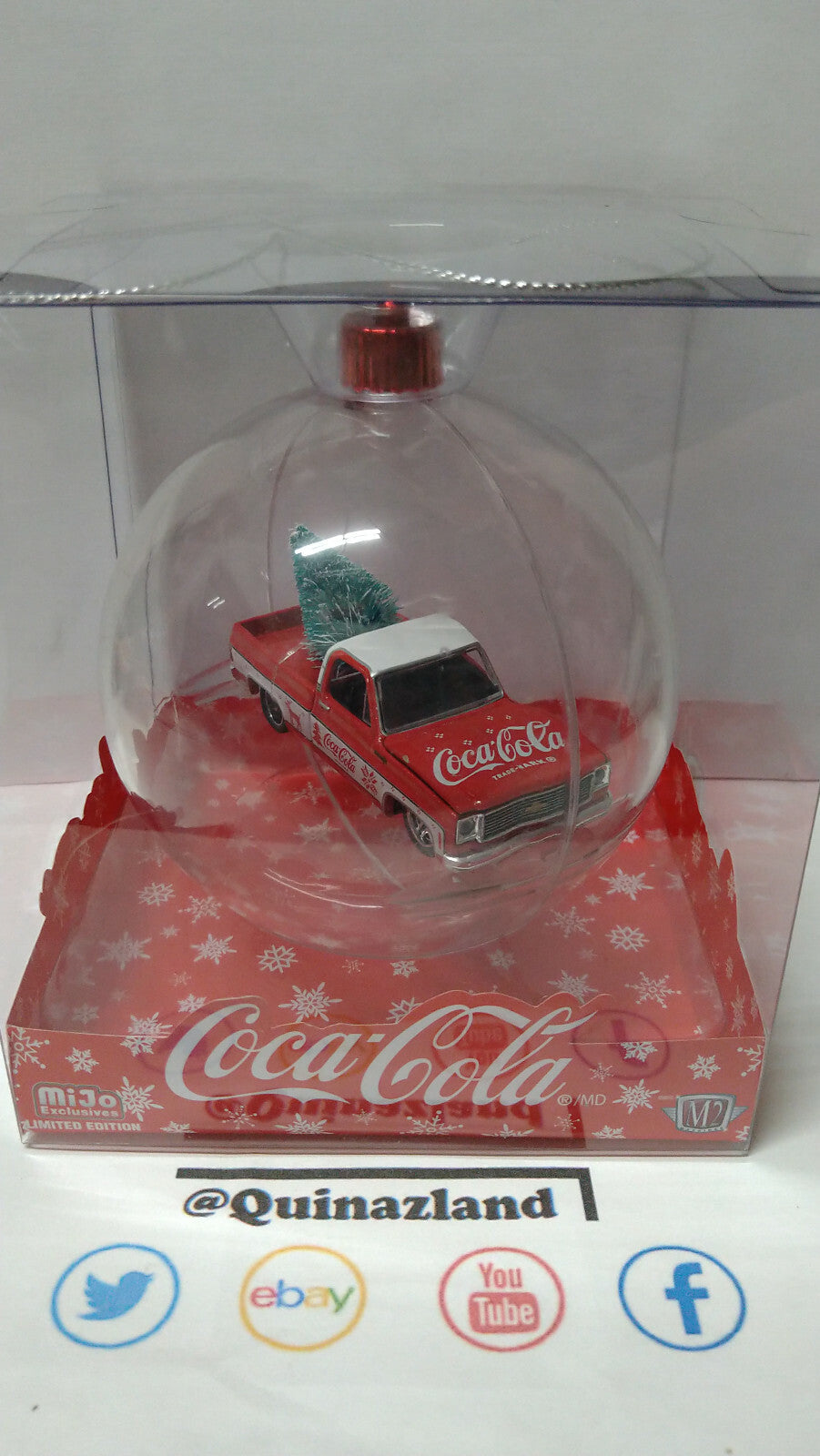 M2 Machines Exclusive Coca Cola Ornament 1973 Chevy Fleetline Truck  (carton)