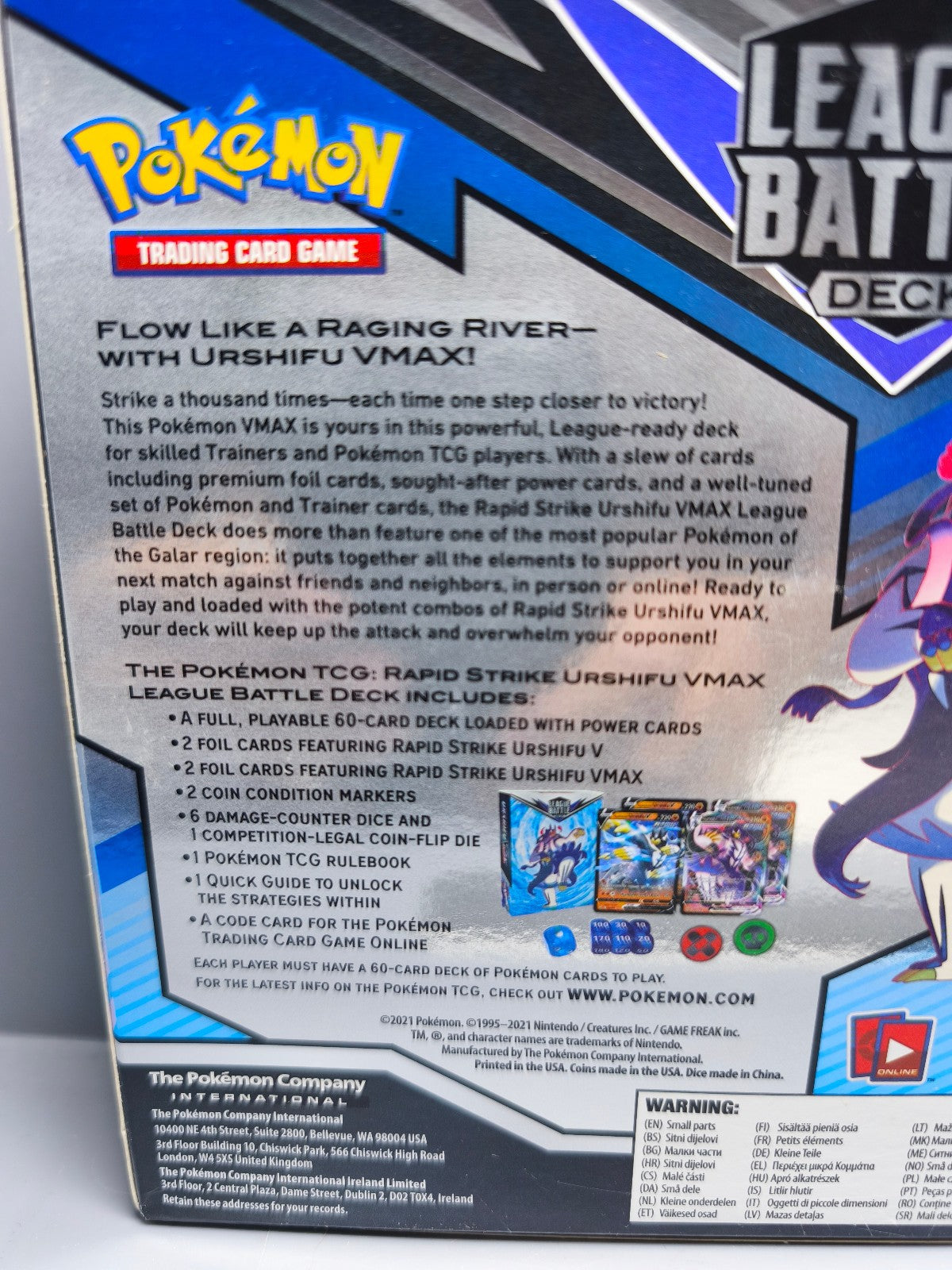 Pokémon league battle deck rapid strike Urshifu V max neuf scellé vers anglaise