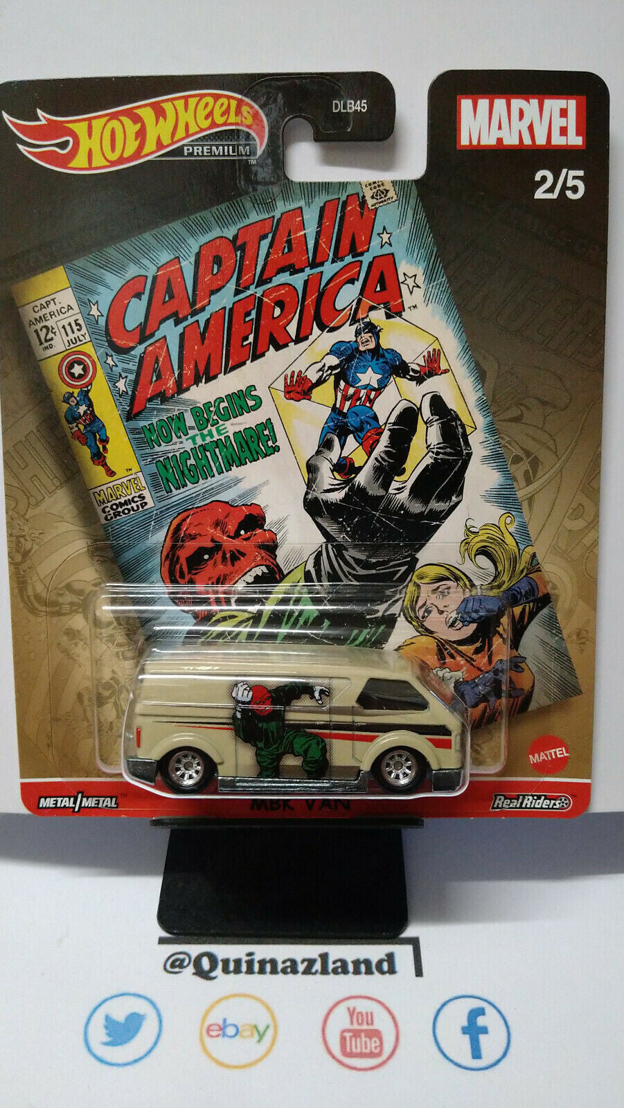Hot Wheels Marvel MBK van  Captain America (NG30)