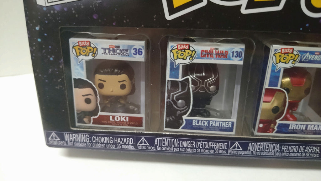 Funko Bitty Pop! 2.5cm Infinity Saga  Pack Loki Black Panther iron Man (F13)