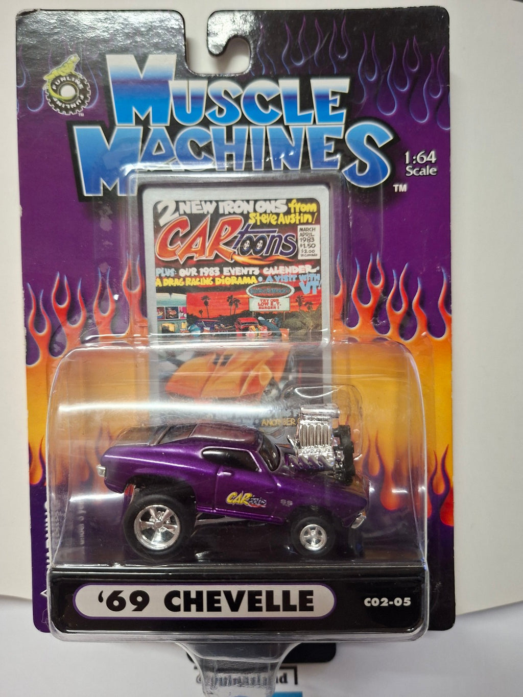 Muscle Machines 2002 cartoons  '69 chevelle    (NG55)