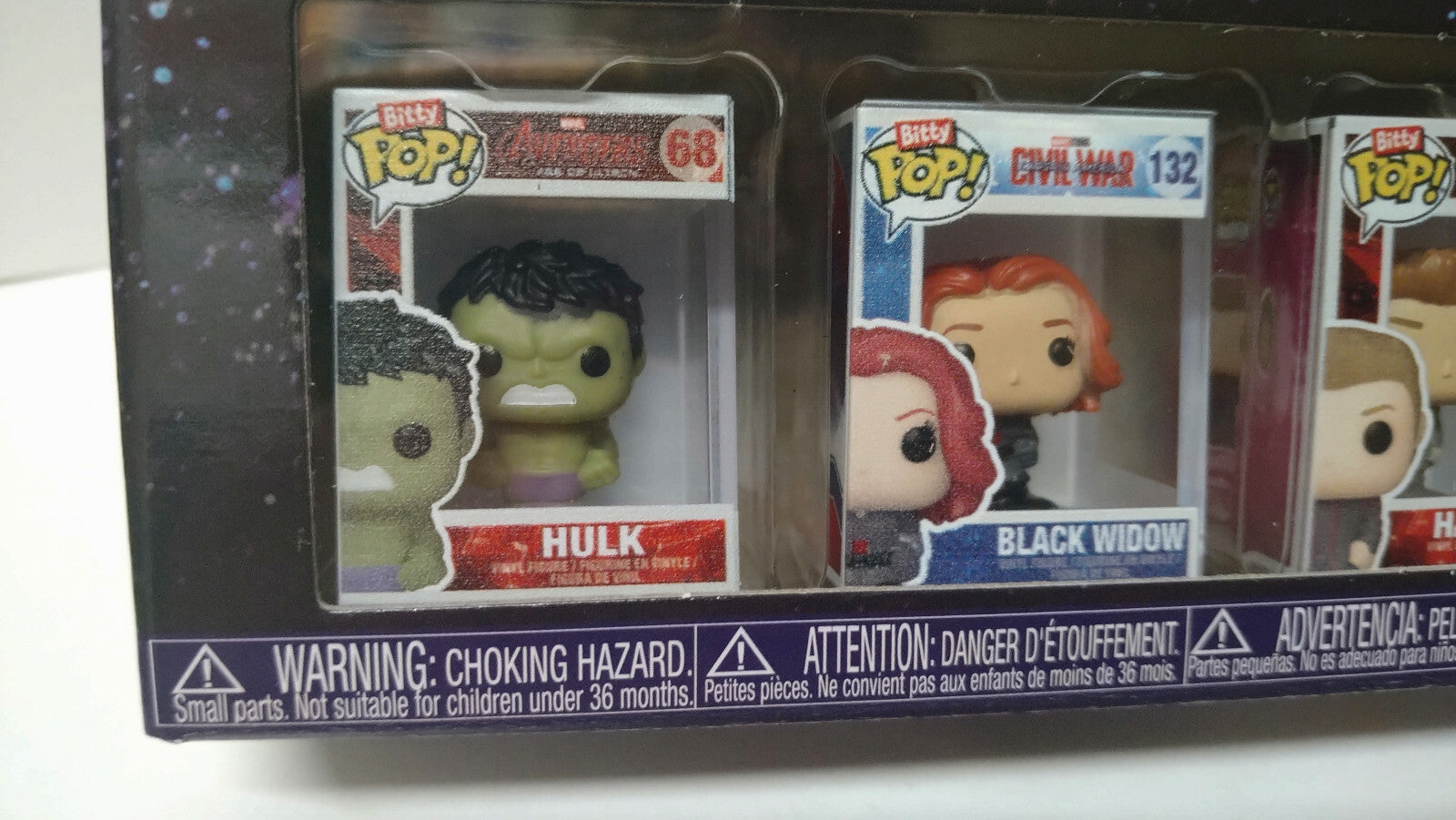 Funko Bitty Pop! 2.5cm Infinity Saga  Pack Hulk Black Widow Hawkeye (F13)