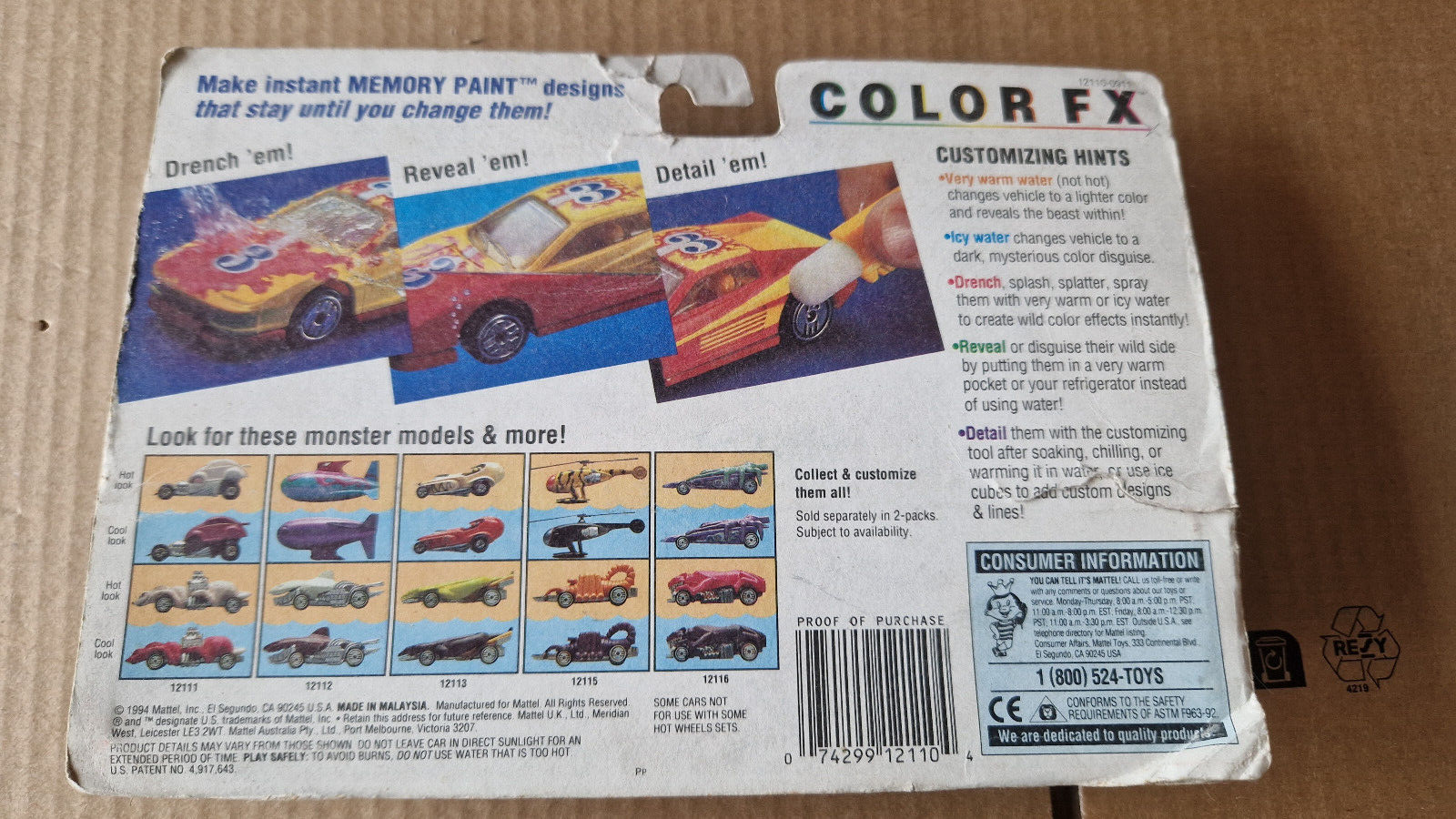 Hot Wheels 1995 color FX monster  Swarmula 1 & double demon  (C10)