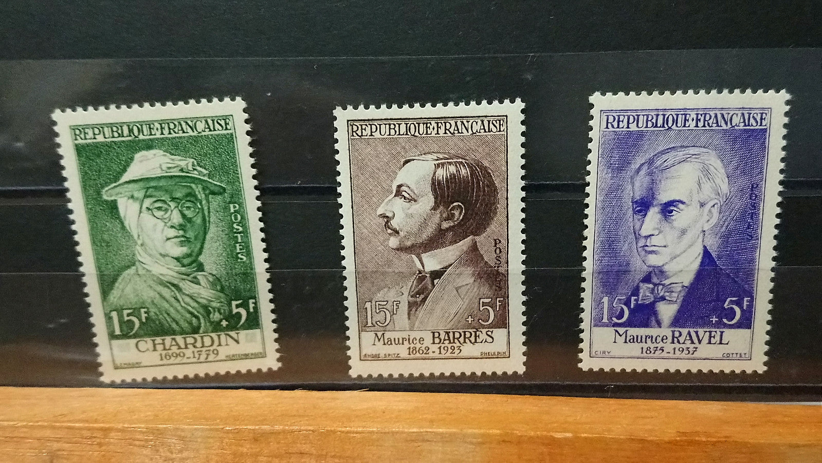lot 6 Timbres France Personnages célèbres  du XVème au XXème siècle 1956