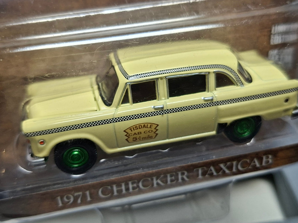 Greenlight Exclusive 1971 Checker Taxicab Chase Green Wheels (NG03)