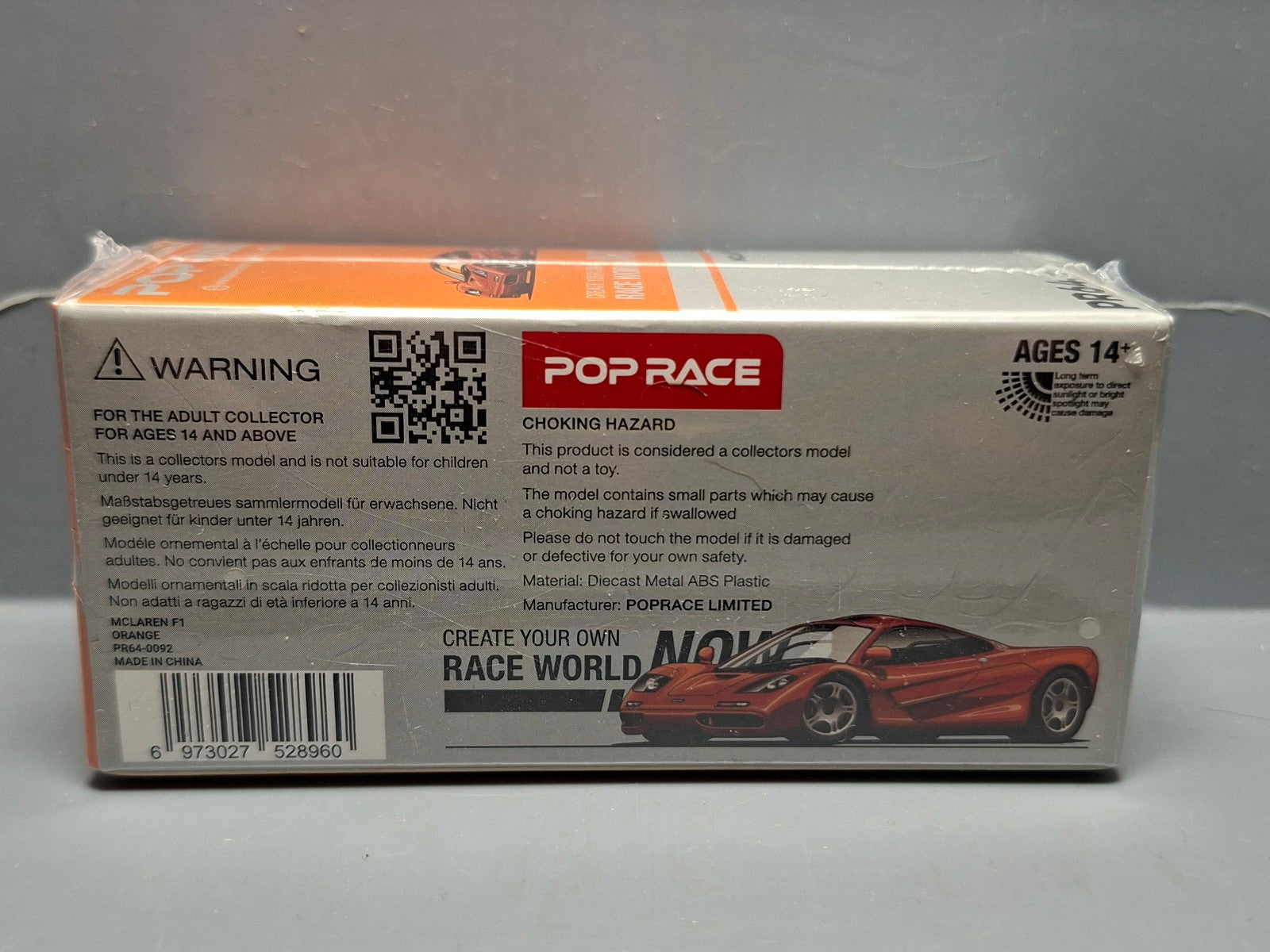 Pop Race 1/64 McLaren F1, orange (NP06)