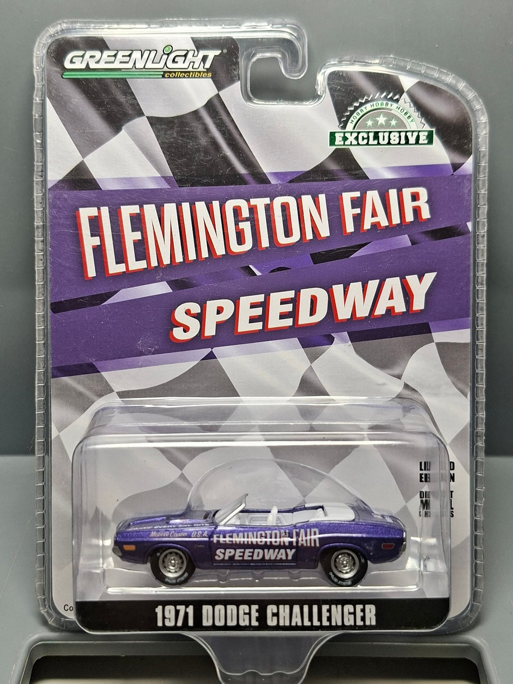 Greenlight Exclusive Flemington Fair Speedway 1971 Dodge Challenger (NG02)