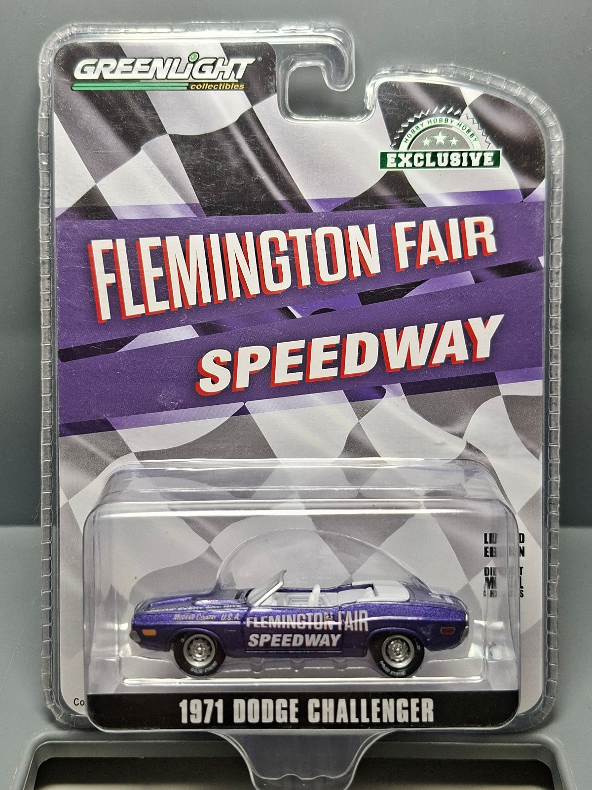 Greenlight Exclusive Flemington Fair Speedway 1971 Dodge Challenger (NG02)