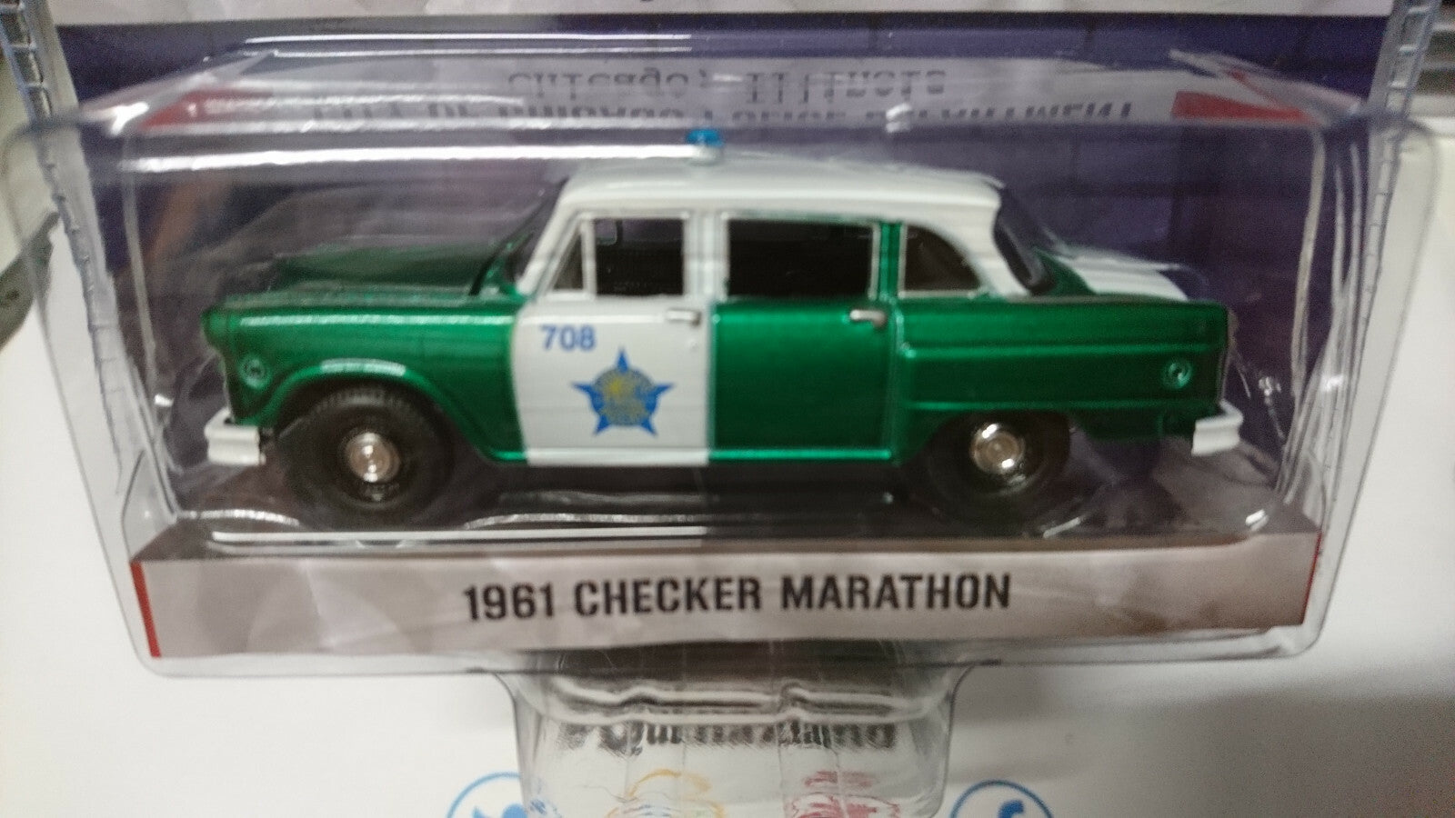 Greenlight Hot Pursuit séries 34 1961 Checker Marathon Chase Green (NG54)