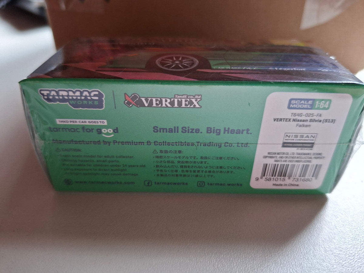 Tarmac collab Vertex Nissan Silvia S13 Falken, green/blue (NP49)