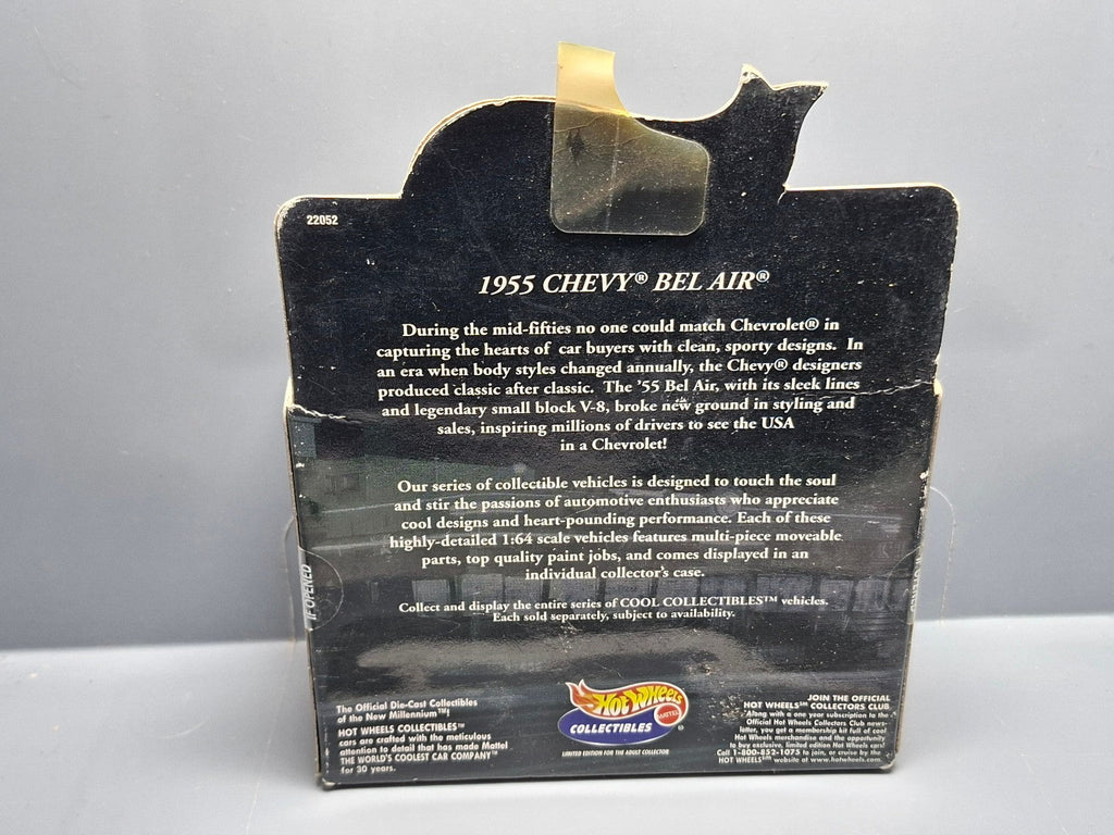 Hot Wheels 2000 cool collectible  1955 chevy bel-air voir élastiques  (NG13)
