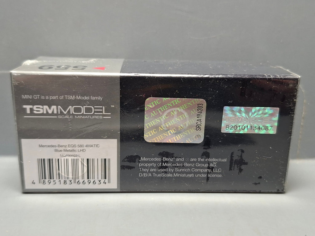 Mini GT Mercedes-Benz EQS 580 4MATIC Nautical Blue Metallic  n°559 (NP16)