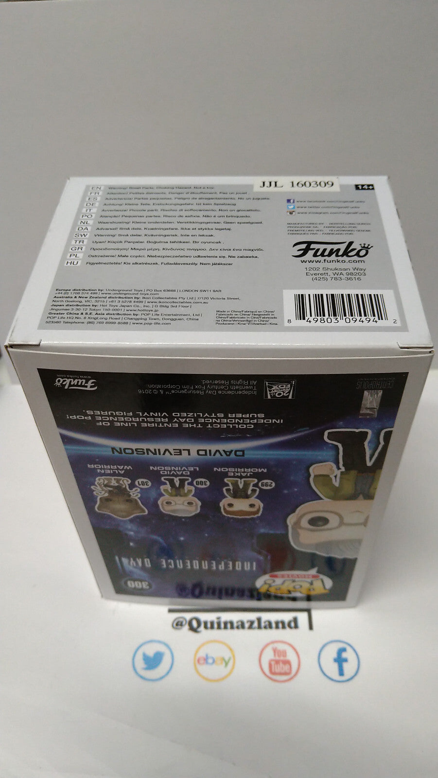 Funko Pop! Independence Day #300 David levinson (FU32)