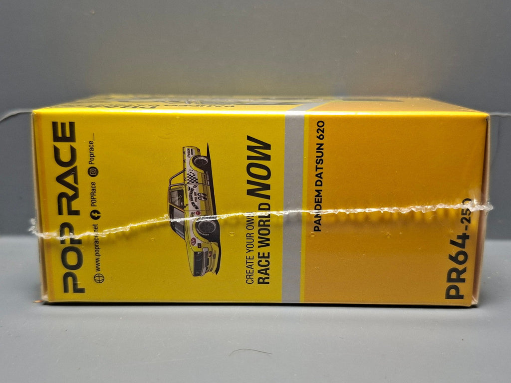 Pop Race 1/64 Pandem Datsun 620 Mooneyes, yellow/black  (CP01)