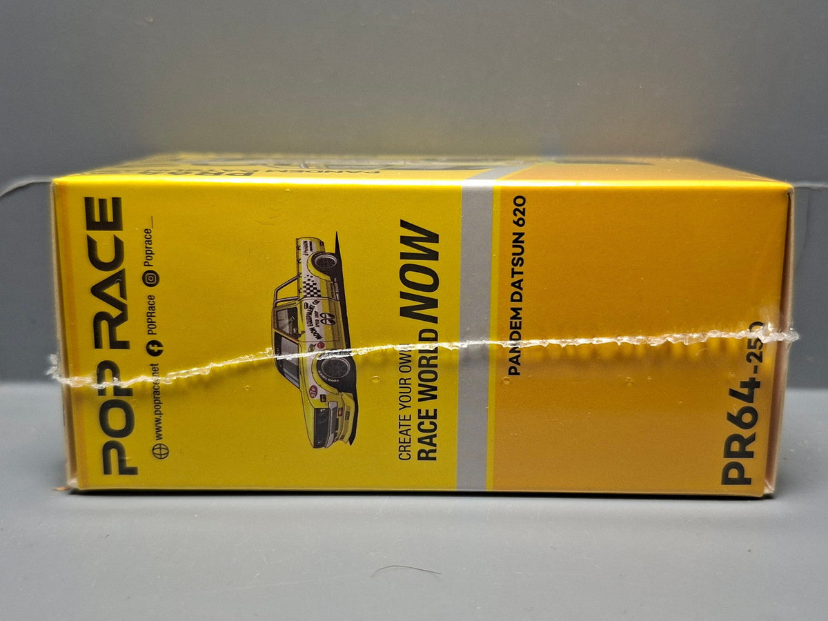 Pop Race 1/64 Pandem Datsun 620 Mooneyes, yellow/black  (CP01)