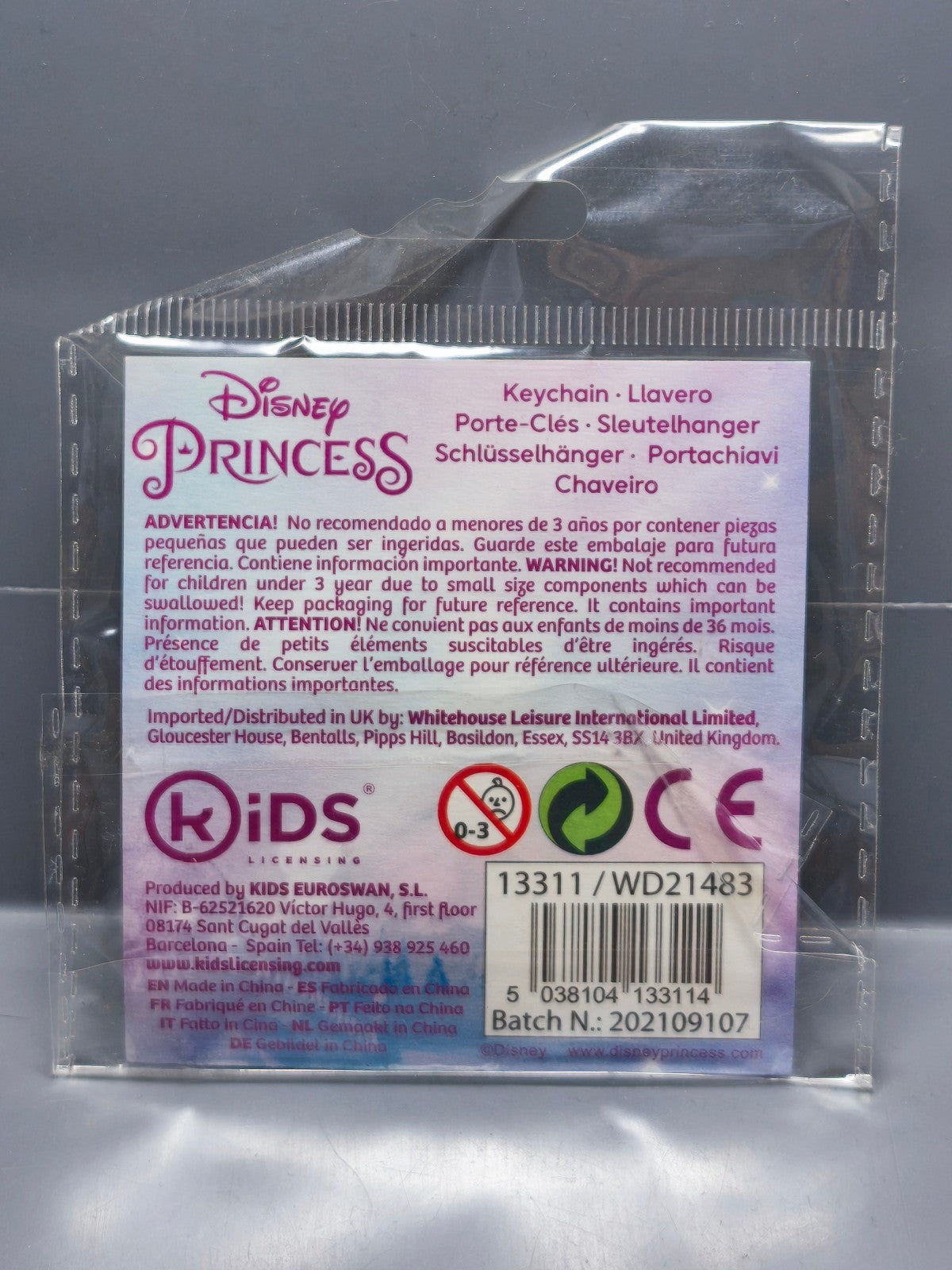 Porte clé silicone Disney Princess Cendrillon  (Cart)