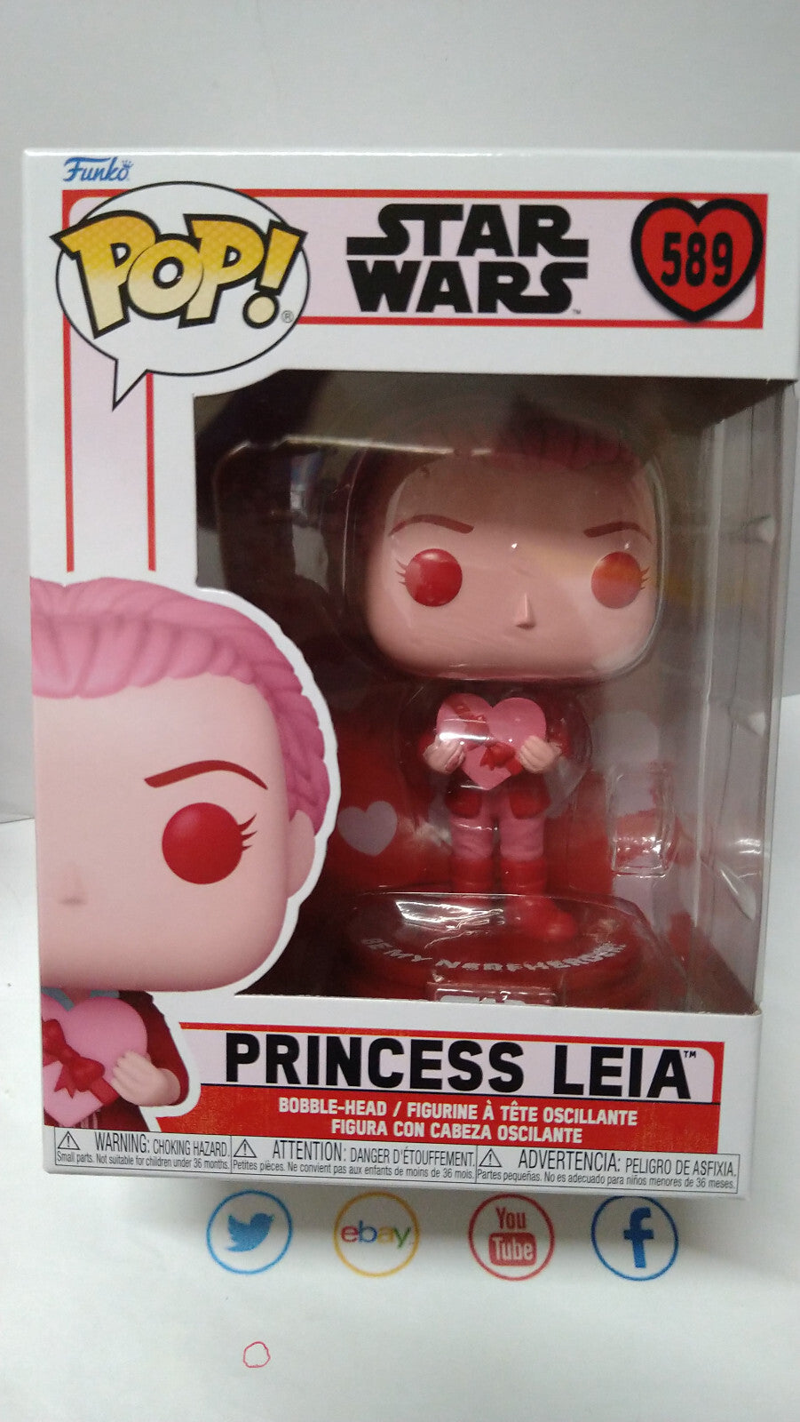 Funko Pop! STAR WARS  Valentines N° 589 Leia (F37)