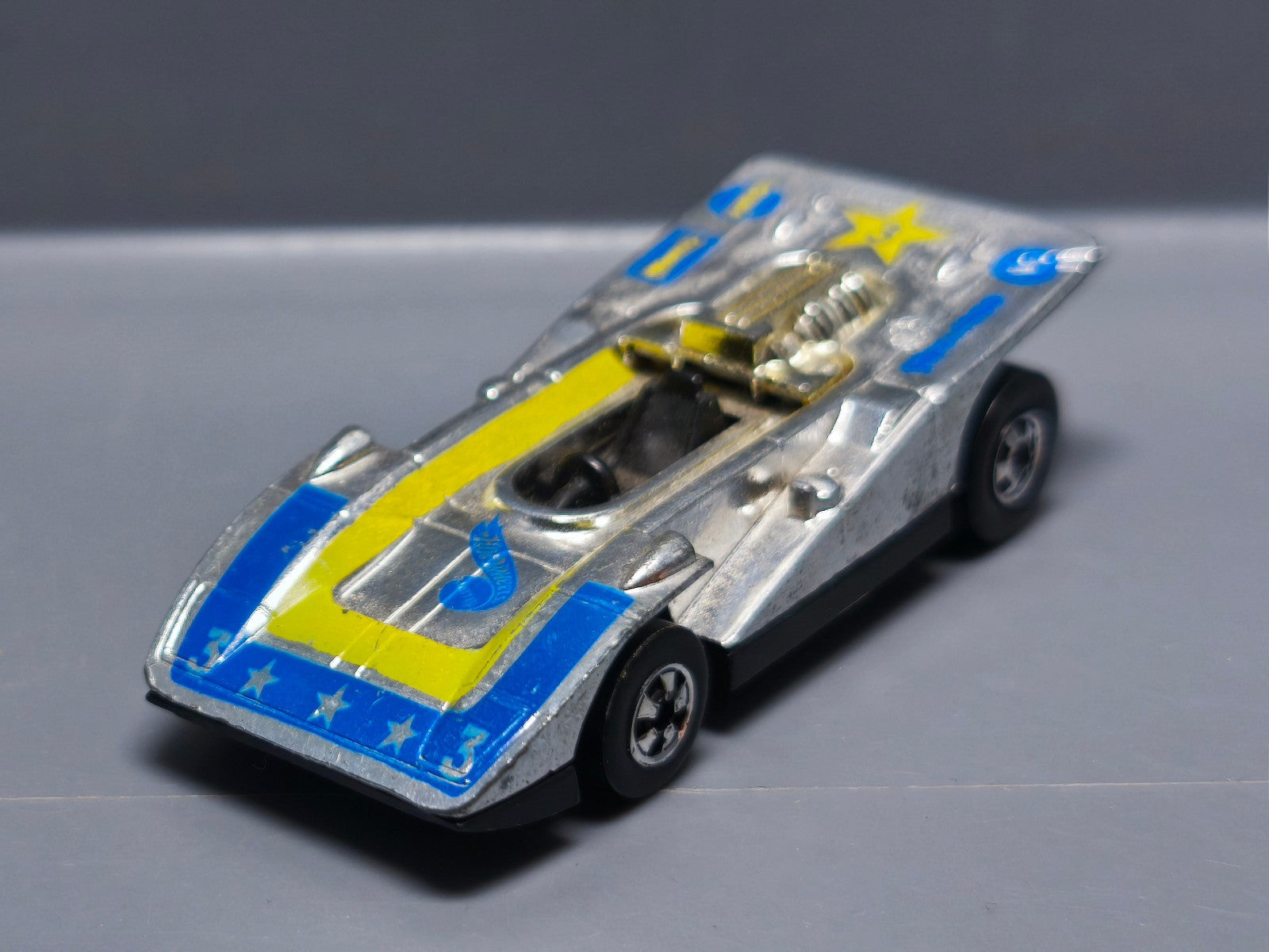 Hot Wheels 1977 super chromes Steam roller version 3 étoiles  (A03)