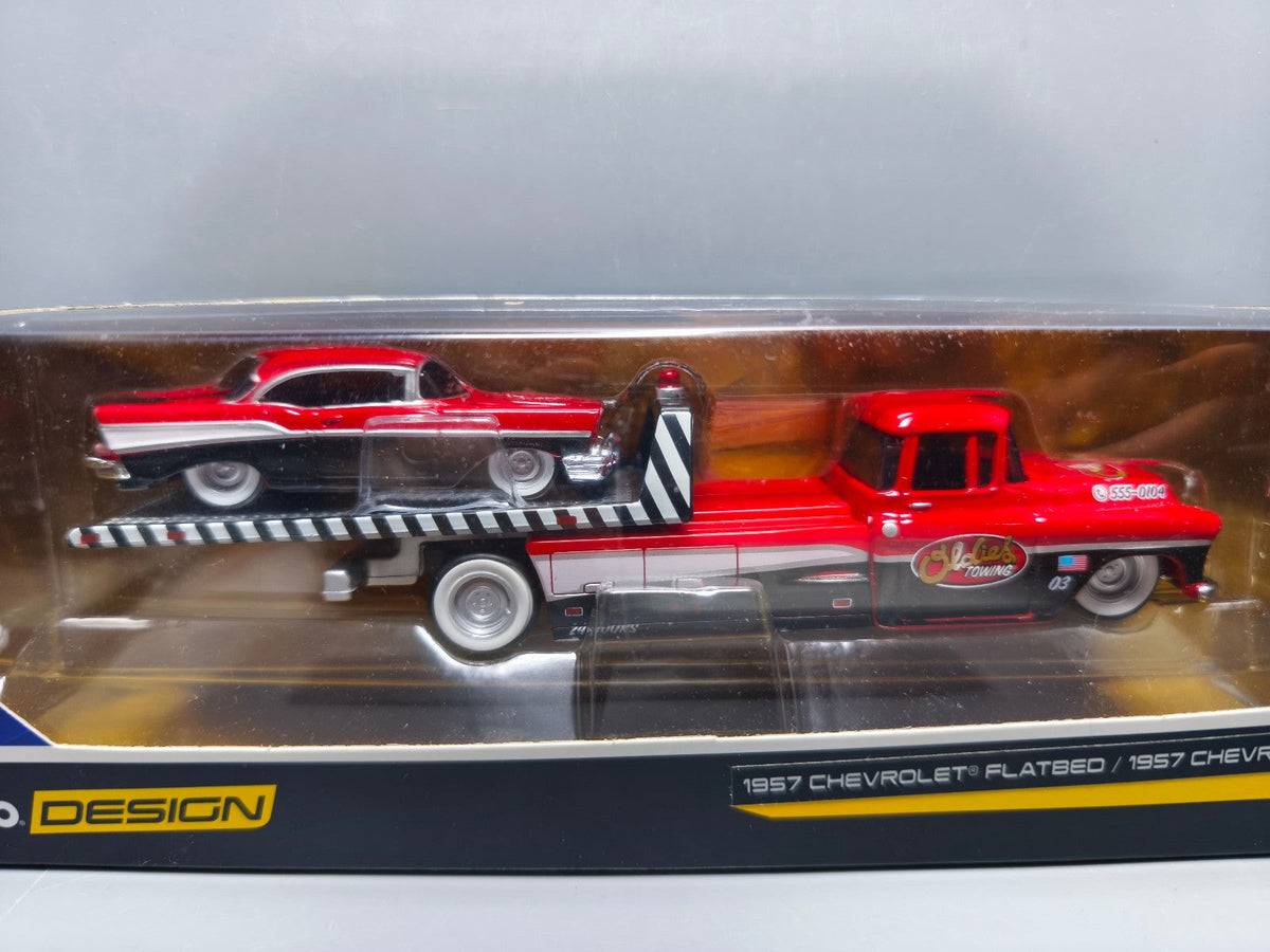 Maisto Design Transport 1957 chevroley Flatbed bel air (CT08)