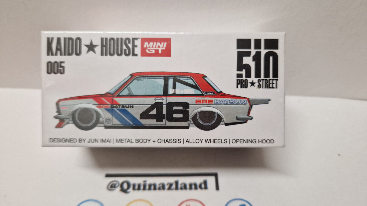 Mini GT Kaido House Datsun 510 Pro Street BRE510 V1 4 spoke rims N° 005 (NP10)