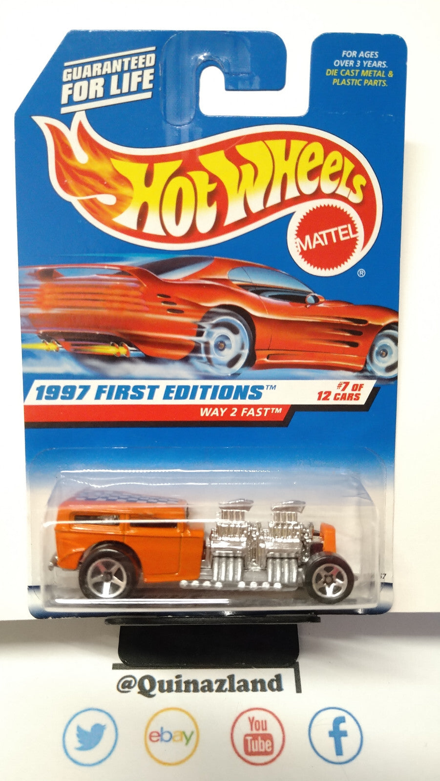 Hot Wheels Way 2 fast version échappement et base silver 1997-514 (NP22)