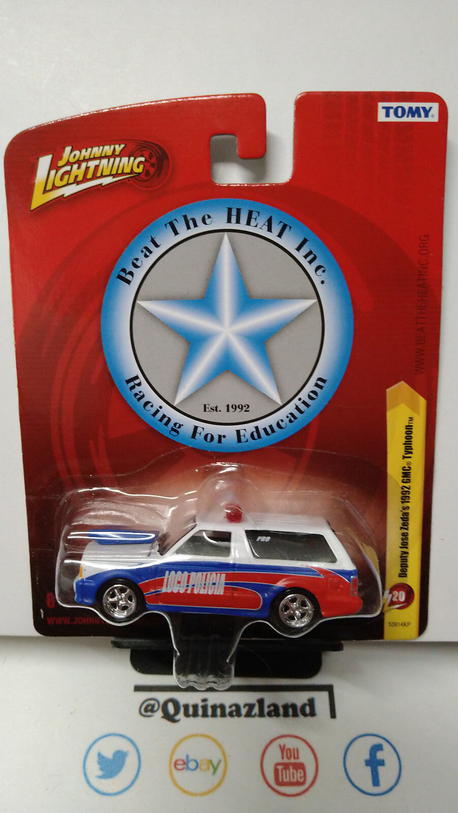 Johnny Lightning Beat the heat Inc. Racing 1992 GMC typhoon   (NP34)