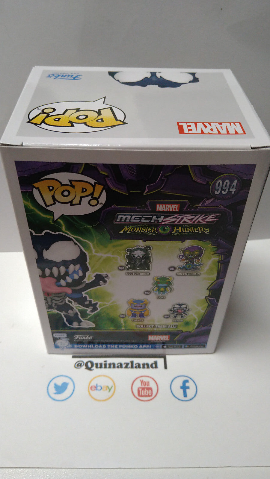 Funko Pop! MARVEL MONSTER HUNTERS 994 Venom (F33)
