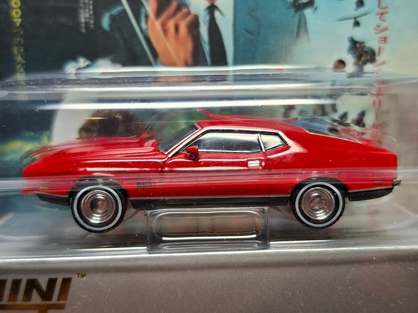 Mini GT 1971 Ford Mustang Mach 1 Diamonds Are Forever, red n° 905 (NG52)