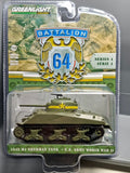 Greenlight Battalion 64 Series 4 1943 M4 Sherman Tank US Army World War (NG31)
