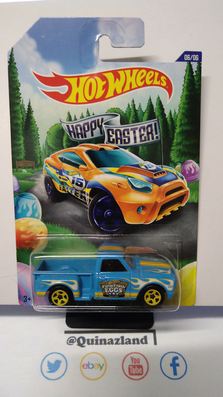 Hot Wheels Custom 69 chevy pickup 2015 happy easter exclusive walmart  (NP14)
