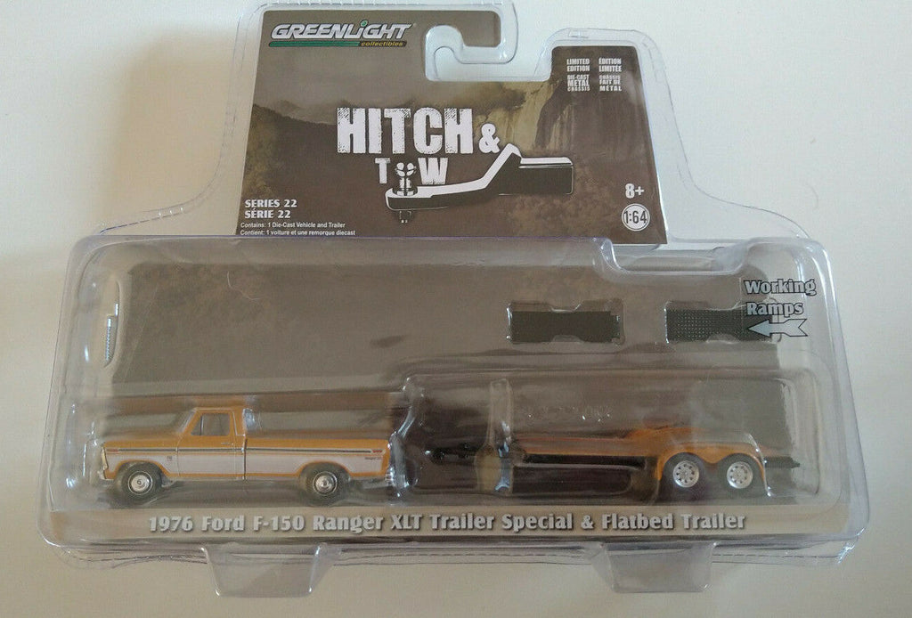 Greenlight Hitch & Tow 1976 Ford F-150 Ranger XLT Trailer Special  (CT05)