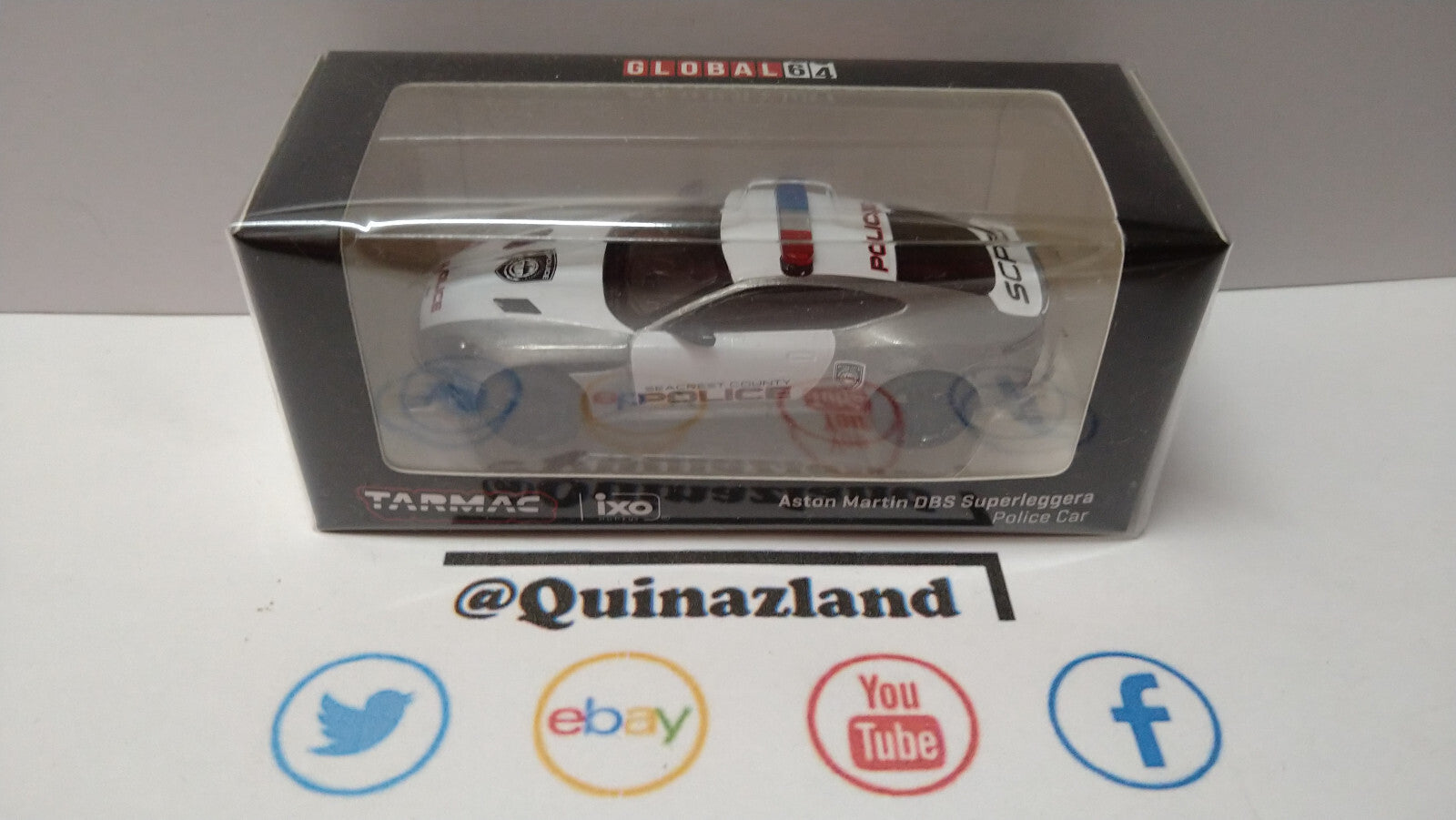 Tarmac 1/64 Aston Martin DBS Superleggera Police Car Chase  (NP18)