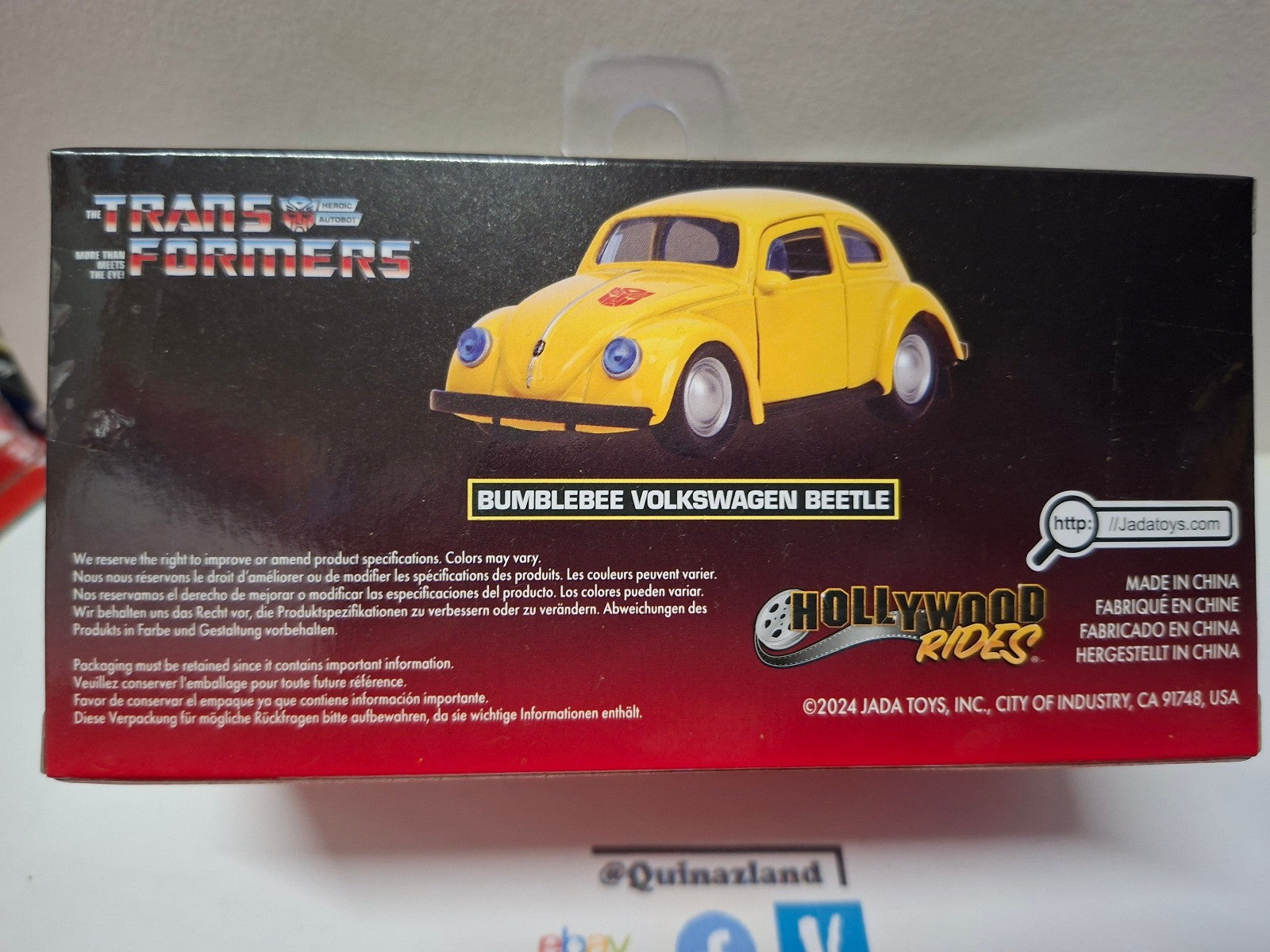 Jada Toys 1/32 40th anniversary Transformers Volkswagen Beetle Bumblebee (NG49)