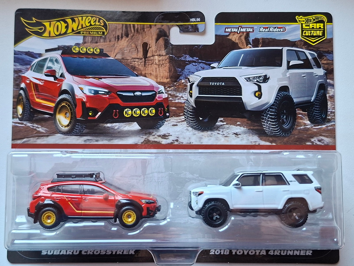 Hot Wheels  premium 2 pack Subaru Crosstrek / 2018 Toyota 4Runner (CT12)