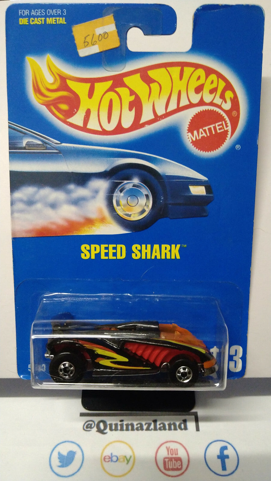 Hot Wheels Speed Shark 1995 Collector 113 version noire BW (NP19)