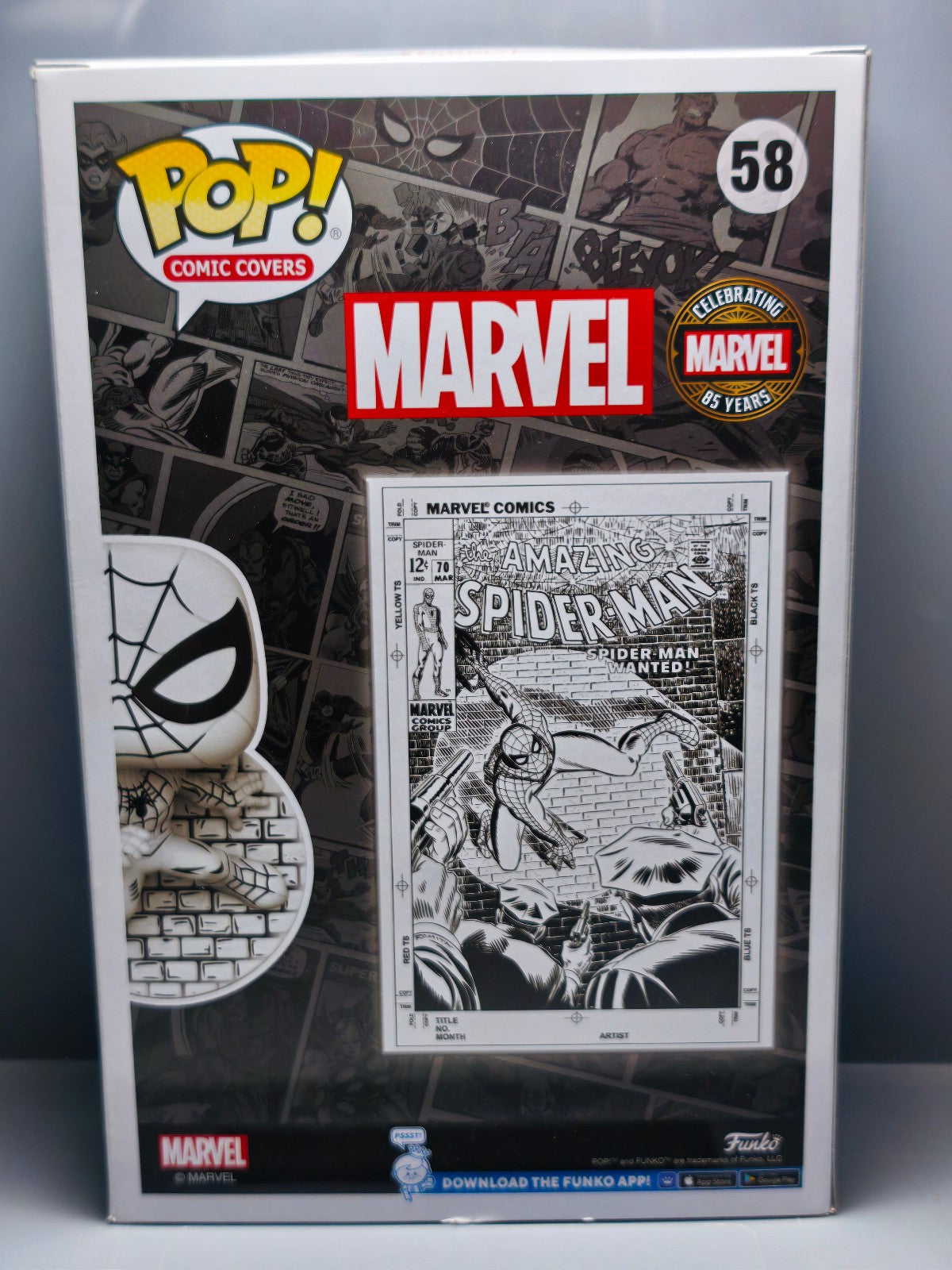 Funko Pop!  Marvel 85TH Pop Comic Cover N° 58 Spider-Man (Cart)