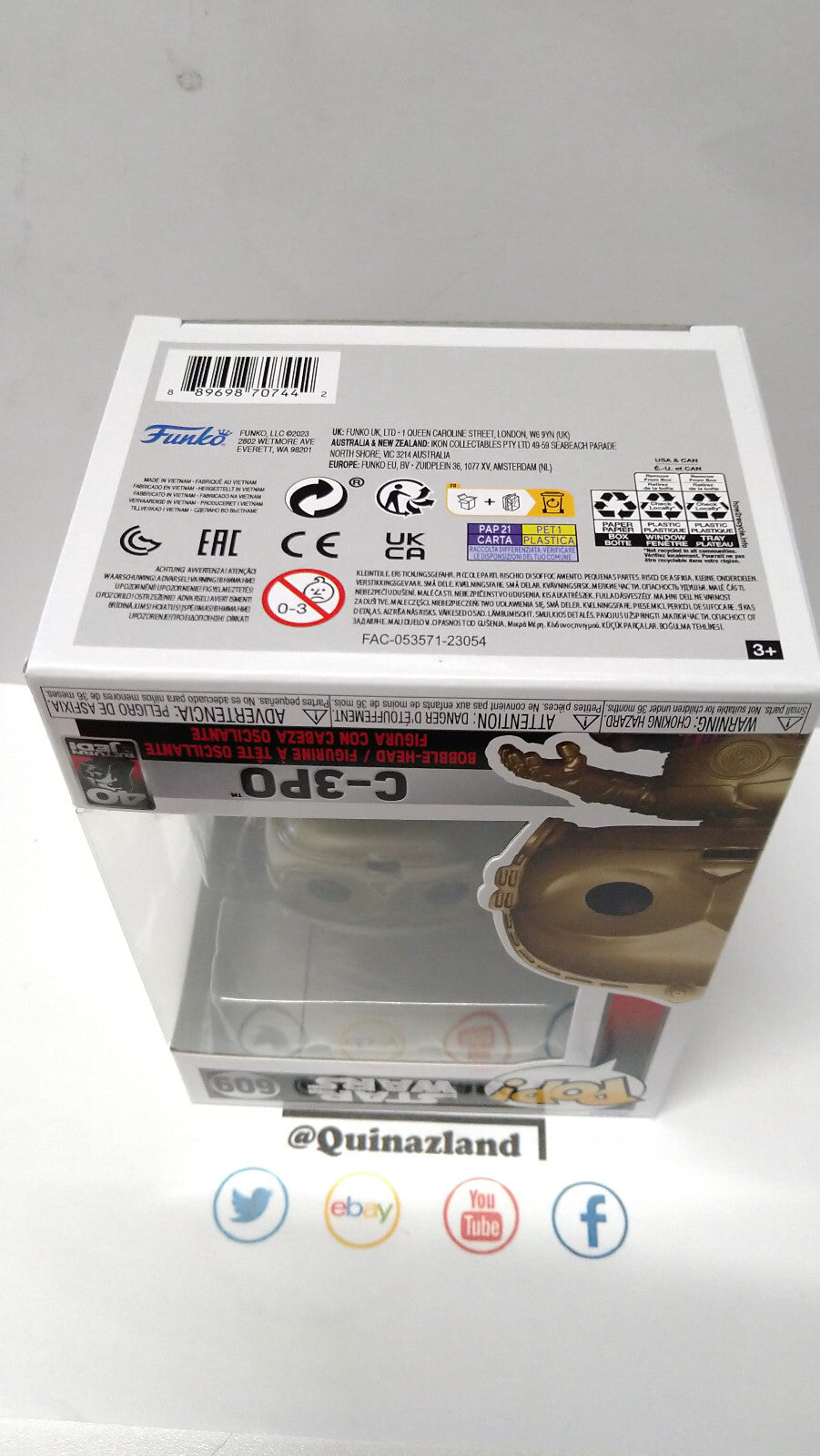 Funko Pop! STAR WARS 6 "40EME ANNIVERSAIRE" N° 609 C3PO sur Chaise  (F29)