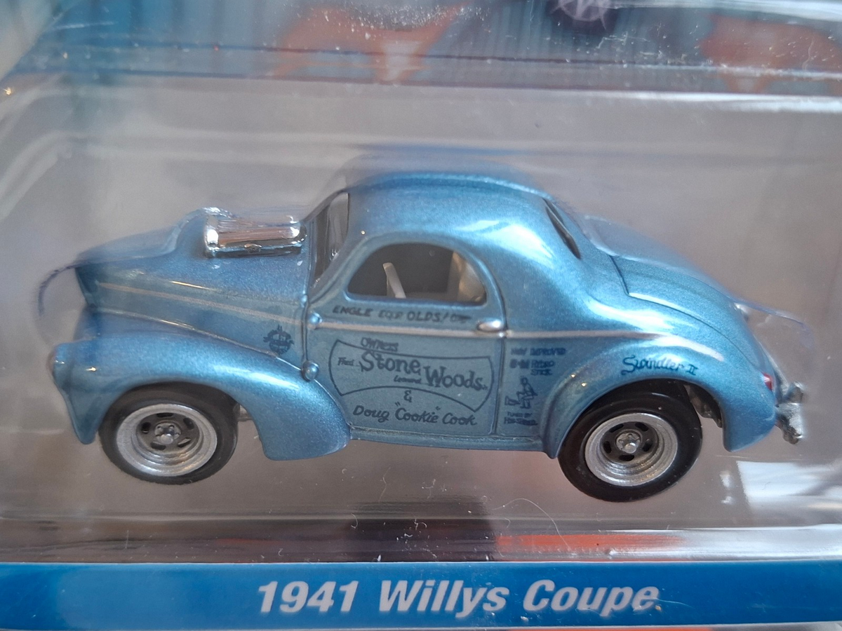Johnny Lightning Willys Gassers Pack 1941 Willys Coupe 1933 Pickup Gulf (NG61)